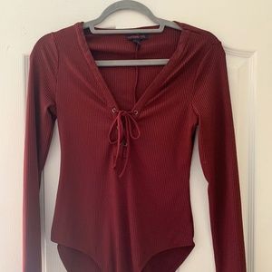 Material Girl Laced Up Bodysuit